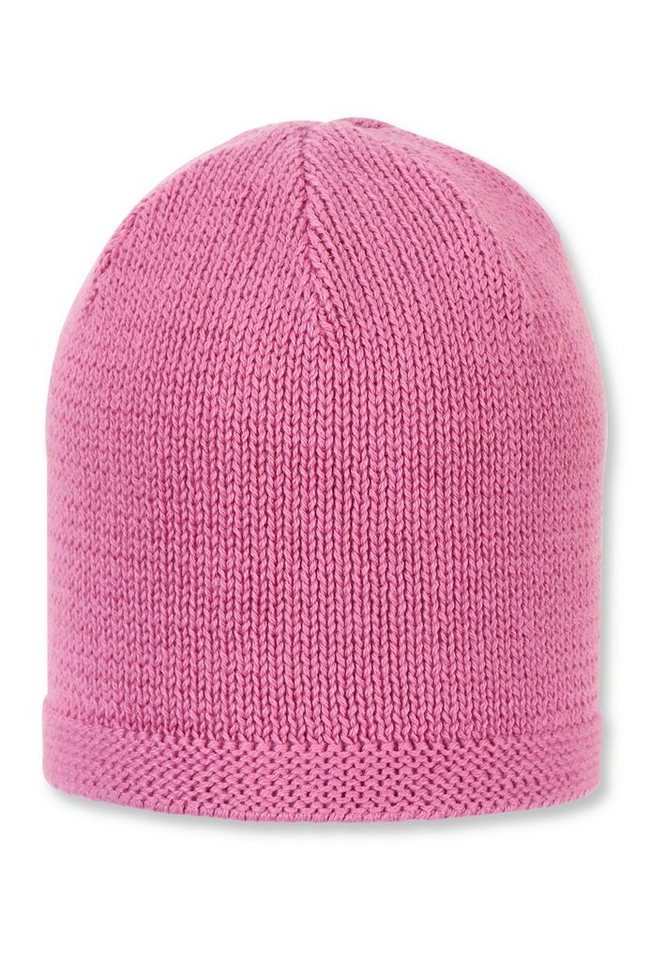 Sterntaler® Strickmütze OCS Strickmütze (1-St., Wintermütze gefütterte und ideal für kalte Tage) Strick Beanie Kinder aus weicher Baumwolle unifarben von Sterntaler®