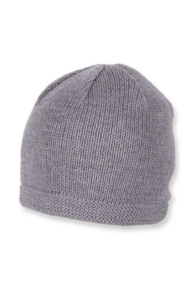 Sterntaler® Strickmütze OCS Strickmütze (1-St., Wintermütze gefütterte und ideal für kalte Tage) Strick Beanie Kinder aus weicher Baumwolle unifarben von Sterntaler®