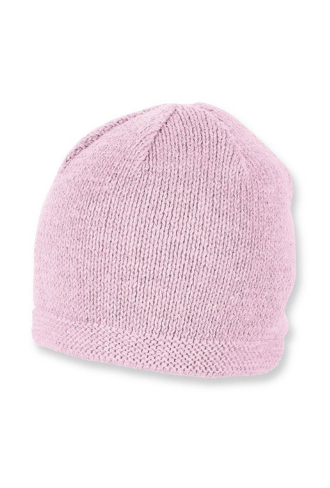 Sterntaler® Strickmütze OCS Strickmütze (1-St., Wintermütze gefütterte und ideal für kalte Tage) Strick Beanie Kinder aus weicher Baumwolle unifarben von Sterntaler®