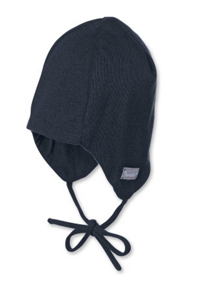 Sterntaler® Strickmütze OCS Strickmütze (1-St., Wintermütze mit Bindeband und Ohrenklappen ideal für kalte Tage) Strick Beanie Kinder gefüttert aus weicher Baumwolle von Sterntaler®