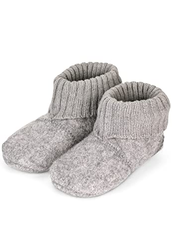 Sterntaler Unisex Kinder Hausschuhe Baby Hausschuh Uni, Rauchgrau, 18 EU von Sterntaler