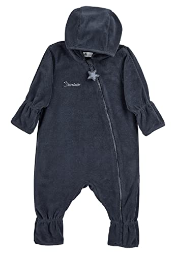 Sterntaler Unisex Baby Overall Baby Fleece Overall, Marine, 62 von Sterntaler