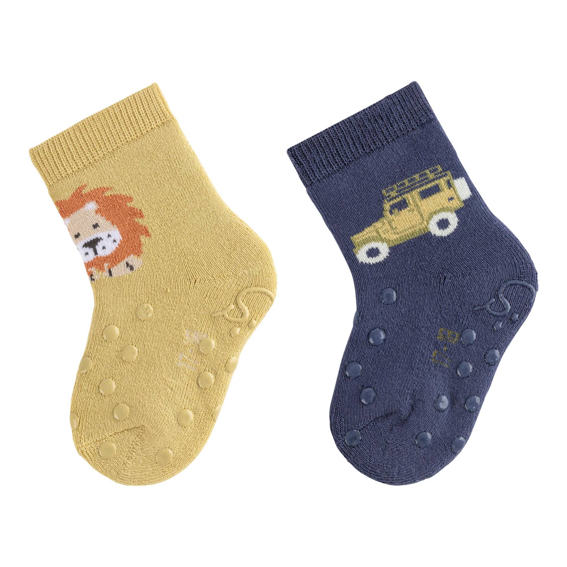 Sterntaler 2er-Pack ABS-Krabbelsocken Löwe Auto von Sterntaler