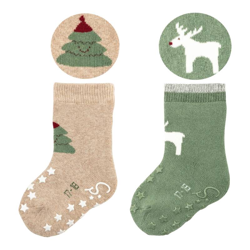 Sterntaler 2er-Pack ABS-Krabbelsocken Weihnachten von Sterntaler