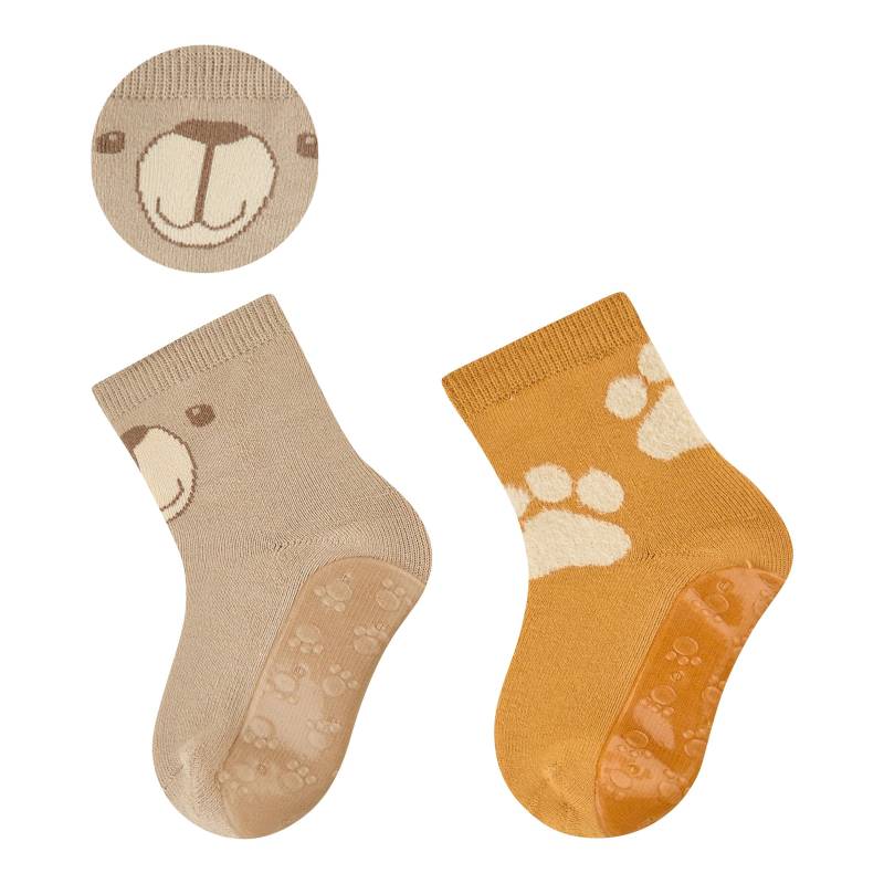 Sterntaler 2er-Pack ABS-Socken Fliesen Flitzer Bär von Sterntaler
