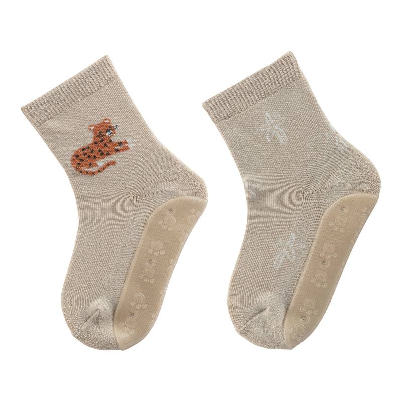 Sterntaler 2er-Pack ABS-Socken Fliesen Flitzer Tiger Palmen von Sterntaler