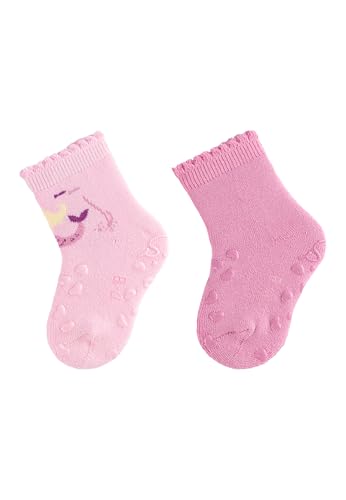 Sterntaler ABS Krabbelsocken Doppelpack Motiv Nixe - Baby Stoppersocken - ABS-Motiv auf Spann und Sohle - Krabbelsöckchen mit Innenfutter - Baby und Kinderstrümpfe, puderrosa, Größe 22 von Sterntaler