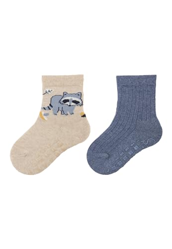 Sterntaler Unisex ABS Socken DP Waschbär, Natur Melange, 24 von Sterntaler