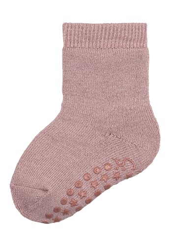 Sterntaler ABS Socken aus Wolle - Kinder Stoppersocken mit Innenfutter - ABS-Motiv auf Sohle - Krabbelsöckchen - Baby und Kinderstrümpfe, puderrosa, Größe 20 von Sterntaler