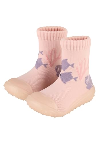 Sterntaler Adventure Socks Meerestiere - Baby und Kindersocken mit profilierter Gummisohle - bequeme Sockenschuhe aus schnelltrocknendem Material - Mädchen Indoor Outdoor Schuhe - zartrosa, Größe 22 von Sterntaler