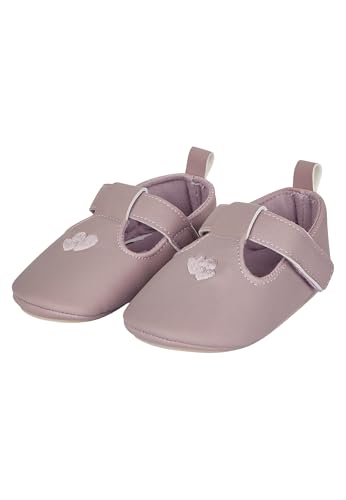Sterntaler Baby Ballerinas Herz - Baby Schuhe aus Kunstleder mit Herz-Stickerei und Klettverschluss - Kleinkind Mädchen Schuhe mit Rutschfester Sohle, pastellviolett, Größe 18 von Sterntaler