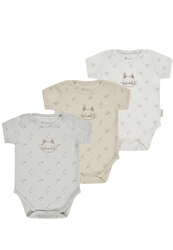 Sterntaler Baby Body 3er Pack – Mädchen – Body Mehrfachpack mit durchgehendem Schulterknopfverschluss und Kurzarm – Jerseybody mit Motiv Blumen und Katze Print Sterntaler Baby Body 3er Pack – Mädchen – Body Mehrfachpack mit durchgehendem Schulterknopfverschluss und Kurzarm – Jerseybody mit Motiv Blumen und Katze Print von Sterntaler