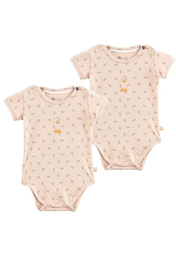 Sterntaler Baby Body Doppelpack – Unisex – Body Kurzarm – Jerseybody mit Ente Edda Print und Knöpfen im Schritt von Sterntaler
