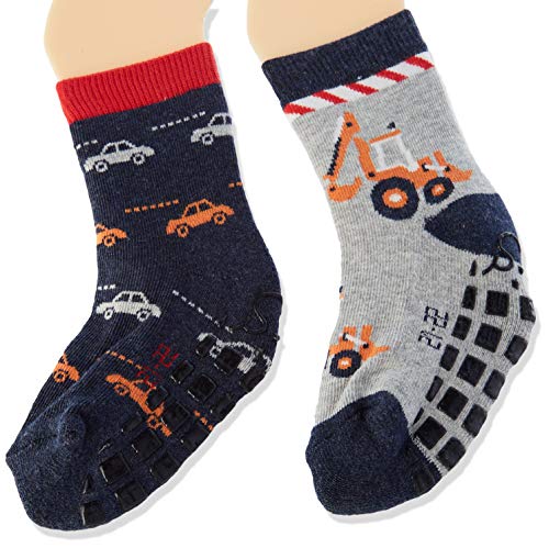 Sterntaler Baby-Jungen Abs-söckchen Dp Bagger+Autos Socks Socken, Marine, 17-18 von Sterntaler