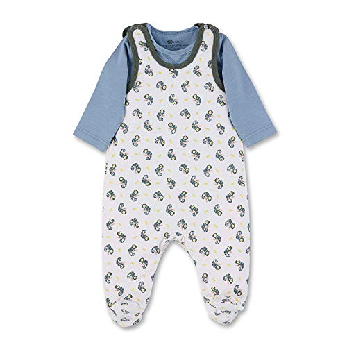 Sterntaler Baby - Jungen Strampler-set Jersey 2602111 Baby- und Kind-Schlafanzüge, Ecru Mel., 56 von Sterntaler