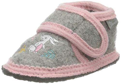 Sterntaler Mädchen Hausschuh Slipper, Rauchgrau, 19/20 EU von Sterntaler