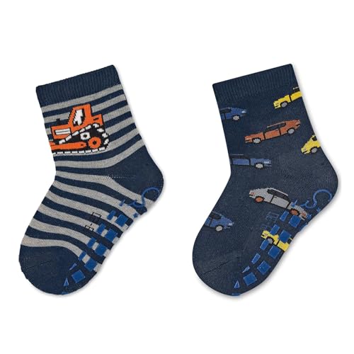 Sterntaler Baby - Jungen Kjolepose Dp bagger+bil_8102120 Hausschuh Socken, Marine, 23-24 EU von Sterntaler