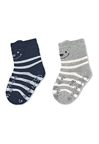 Sterntaler Baby-Jungen ABS-Krabbelsöckchen DP Bär Socken, Marine, 19-20 von Sterntaler