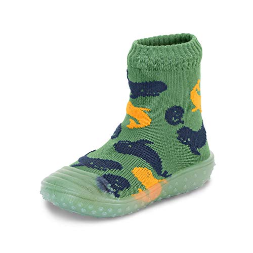 Sterntaler Baby - Jungen Skridsikre sokker Hausschuh Socken, Grün, 19/20 EU von Sterntaler