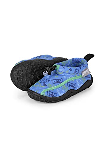 Sterntaler Baby-Jungen Aquaschuh Dino Flacher Slipper, blau, 24 EU von Sterntaler