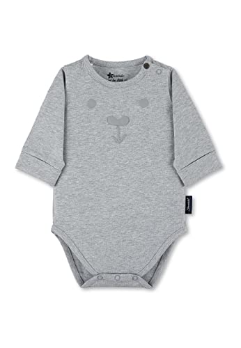 Sterntaler Baby Jungen Baby Body Bärengesicht Body - Body Baby, Baby Wickelbody - aus Single Jersey mit Bären Druck - rauchgrau, 68 von Sterntaler