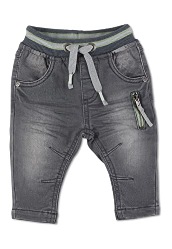 Sterntaler Baby Jungen Baby Jeans Jeanshose Babyhose - Baby Jeans, Baby Jeanshose - aus elastischer Sweat Denim - dunkelgrau, 74 von Sterntaler