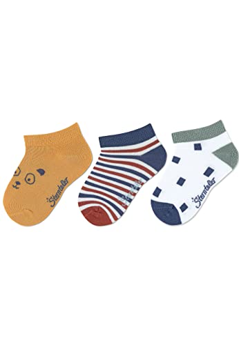 Sterntaler Baby Jungen Baby Socken Sneaker-Söckchen 3er Pack Bambus - Socken Baby, Babysöckchen - aus Bambuszellstoff - gelb, 30 von Sterntaler