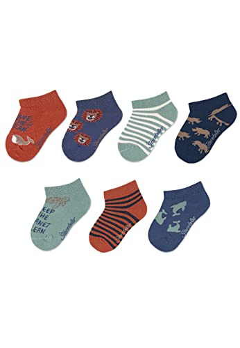 Sterntaler Baby Jungen Baby Socken Sneaker-Söckchen 7er Pack - Socken Baby, Babysöckchen, Babysocken - aus Baumwolle - hellbraun, 18 von Sterntaler