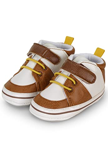 Sterntaler Baby Jungen Baby Schuhe Babyschuh Colormix - Babyschuhe, Krabbelschuhe Baby, Baby Schuhe - mit rutschfester Sohle - kaffee, 21/22 EU von Sterntaler