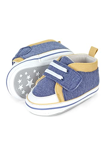 Sterntaler Baby Jungen Krabbelschuhe Baby Babyschuh - Krabbelschuhe Baby, Baby Schuhe, Krabbel Schuhe - mit Gummisohle - mittelblau, 20 von Sterntaler