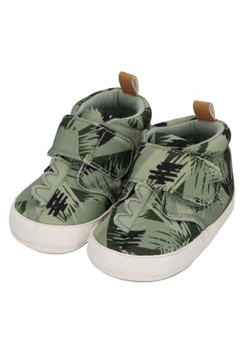 Sterntaler Babyschuh Jungle für Jungen Junglemuster aus Baumwollstoff und Kunstleder - Material passt sich ideal an den Fuß an - Babyschuhe aus langlebigem Material - mattgrün, 20 von Sterntaler