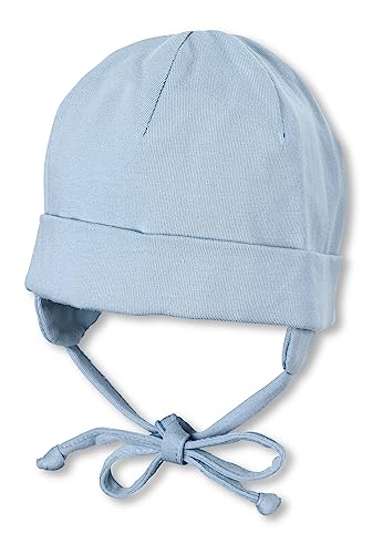 Sterntaler Baby Jungen Beanie Baby Organic Cotton Beanie - Beanie Baby, Kinderbeanie, Babymütze - aus Baumwolle mit Bindeband - bleu, 35 von Sterntaler