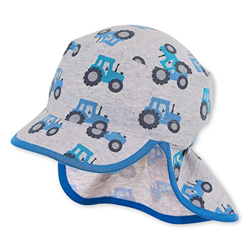 Sterntaler Baby-Jungen Schirmmütze mit Nackenschutz Mütze, Silber, 47 von Sterntaler