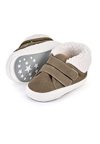 Sterntaler Baby Jungen Baby Sneaker Cord Babyschuh - Baby Sneaker - Low-Top Babyschuh mit Kunststoff Sohle rutschfest - braun, 19/20 von Sterntaler