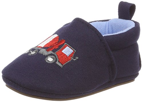 Sterntaler Baby Jungen Crawling Shoes Hausschuhe, Alter: 6-9 Monate, Blau (Marine), 17/18 von Sterntaler