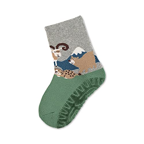 Sterntaler Baby-Jungen FLI Soft Bergtiere Hausschuh-Socken, Grün, 18 von Sterntaler