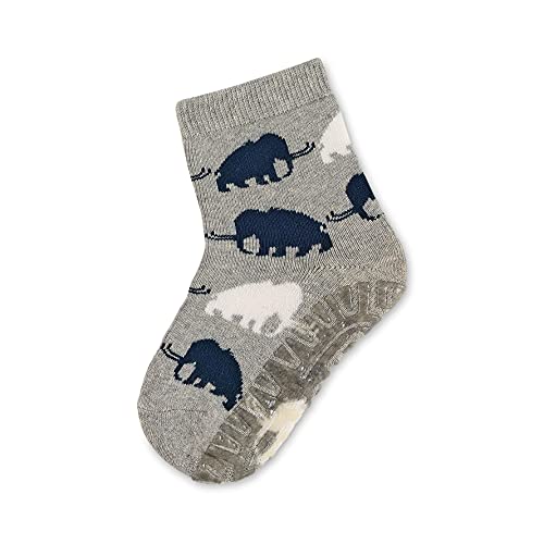 Sterntaler Baby-Jungen FLI Soft Mammut Hausschuh-Socken, Hellgrau Mel, 18 von Sterntaler