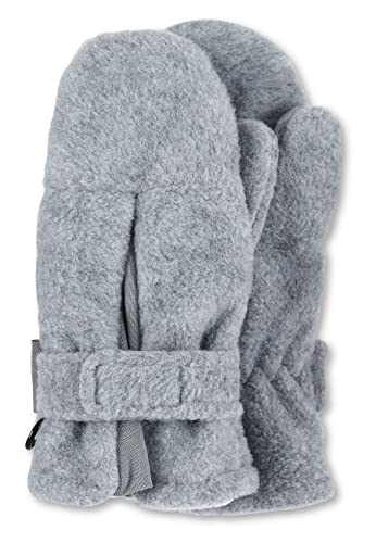 Sterntaler Fäustling mit Daumen, aus Microfleece mit Klettverschluss, gefüttert - unisex Accessoires für Babys & Kleinkinder - weich, warm und bequem - silber melange, Gr. 2 von Sterntaler