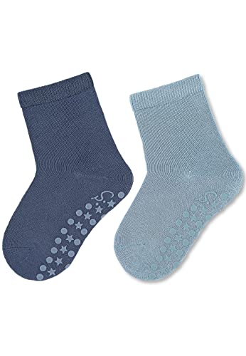 Sterntaler Baby - Jungen Fliesen Socken Baby Abs-söckchen Doppelpack Uni, Blau, 18 von Sterntaler