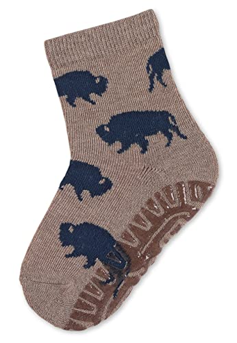 Sterntaler Baby - Jungen Fliesen Socken Baby Fli Fli Air Bison, Beige Meliert, 26 von Sterntaler