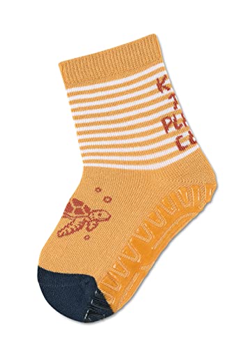 Sterntaler Baby Jungen Fliesen Socken Baby Fli Fli SUN Planet - Fliesen Rutsch Socken Baby - aus Baumwolle (pflegeleicht) - gelb, 17-18 von Sterntaler