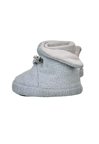 Sterntaler Baby Jungen Hausschuhe Baby Baby-Stiefel Melange Babyschuh - Hausschuhhe Baby - Mid-Top Babyschuh mit Gummi Sohle - rauchgrau, 22 von Sterntaler