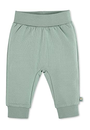 Sterntaler Baby Jungen Hose Baby GOTS Hose Emmi - Baby Hose, Kinder-Hose, Baby-Hose - mit "Mitwachsbund" und Stickerei - grün, 62 von Sterntaler