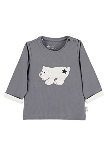 Sterntaler Baby - Jungen Langarmshirt Baby Langarm-shirt Eisbär Elia, Rauchgrau, 56 von Sterntaler