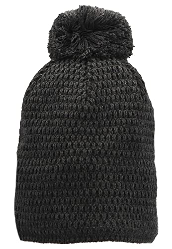 Sterntaler Baby Jungen Mütze Baby Bommelmütze Strukturmuster Mütze - Mütze Baby - gefüttert mit Microfleece - anthrazit meliert, 55 von Sterntaler