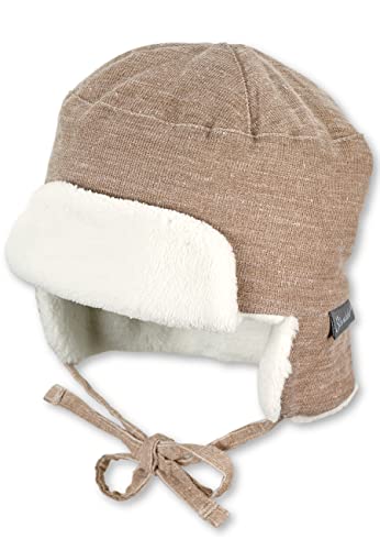 Sterntaler Baby - Jungen Mütze Baby Fliegermütze Feincord, beige, 49 von Sterntaler