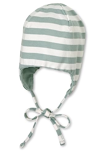 Sterntaler Baby Jungen GOTS Mütze - Jersey Kappe Mit Streifen Und Bindeband - Grün, 47 von Sterntaler