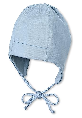 Sterntaler Baby Jungen Mütze Baby Organic Cotton Mütze - Mütze Baby, Kappe Kinder - aus Uni Baumwolle mit Bindeband - bleu, 39 von Sterntaler