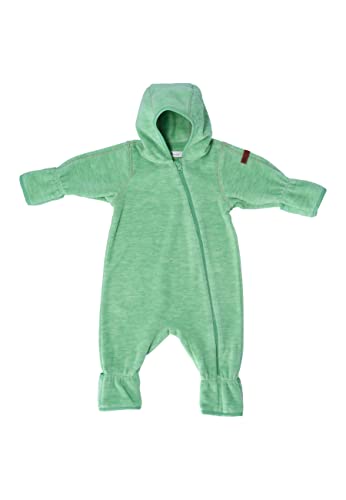 Sterntaler Baby Jungen Overall Baby Melange Overall - Overall Baby - aus Microfleece mit Stickerei und Reißverschluss - grün, 56 von Sterntaler