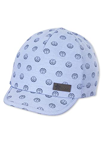 Sterntaler Baby Jungen Schirmmütze Baby Schirmmütze Anker - Schirmmütze Baby, Baby Mützen - mit Anker Motiv - himmelblau, 51 von Sterntaler